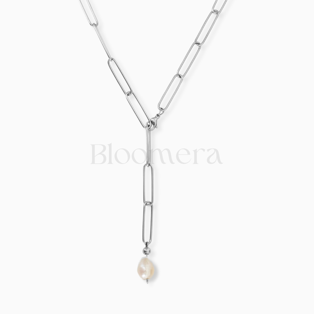 Silver Pearl Link Chain