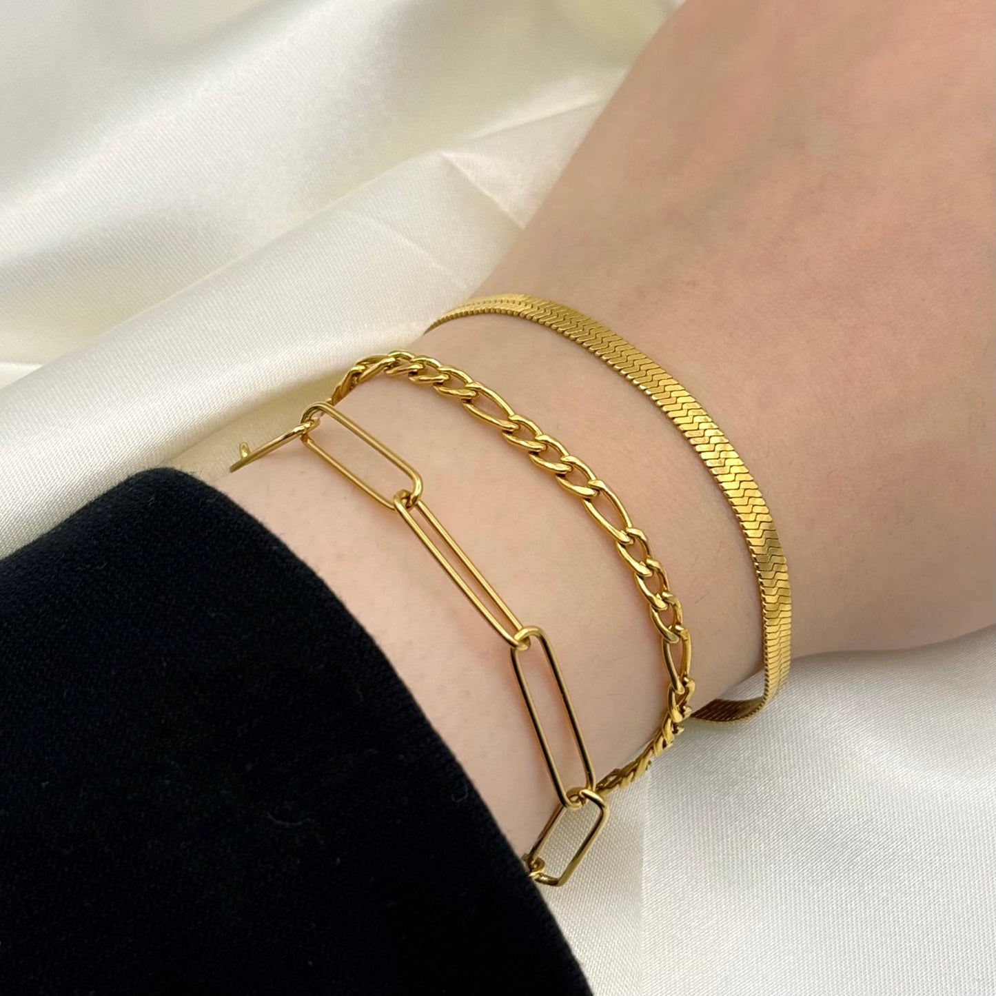 Link Chain 18K Gold Plated Stainless Steel Bracelet