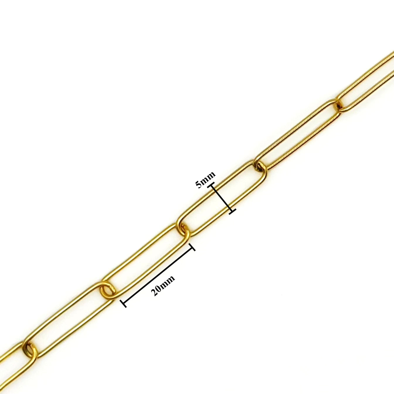 Link Chain 18K Gold Plated Stainless Steel Bracelet