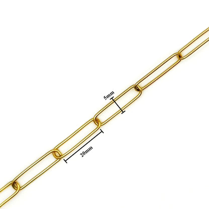 Link Chain 18K Gold Plated Stainless Steel Bracelet