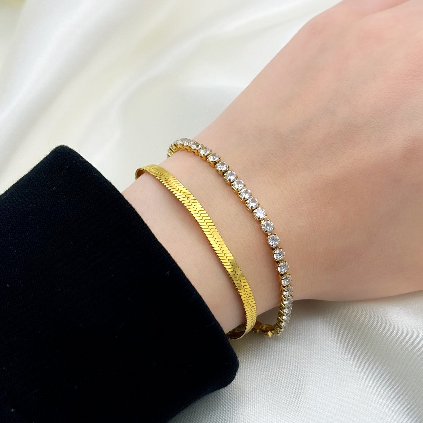 Snake Chain 18K Gold Plated Stainless Steel Bracelet