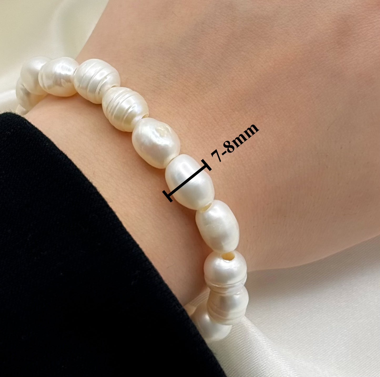 Natural Freshwater Pearl Flexible Bracelet