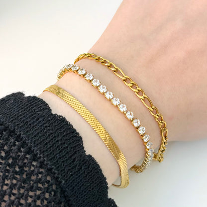 Snake Chain 18K Gold Plated Stainless Steel Bracelet